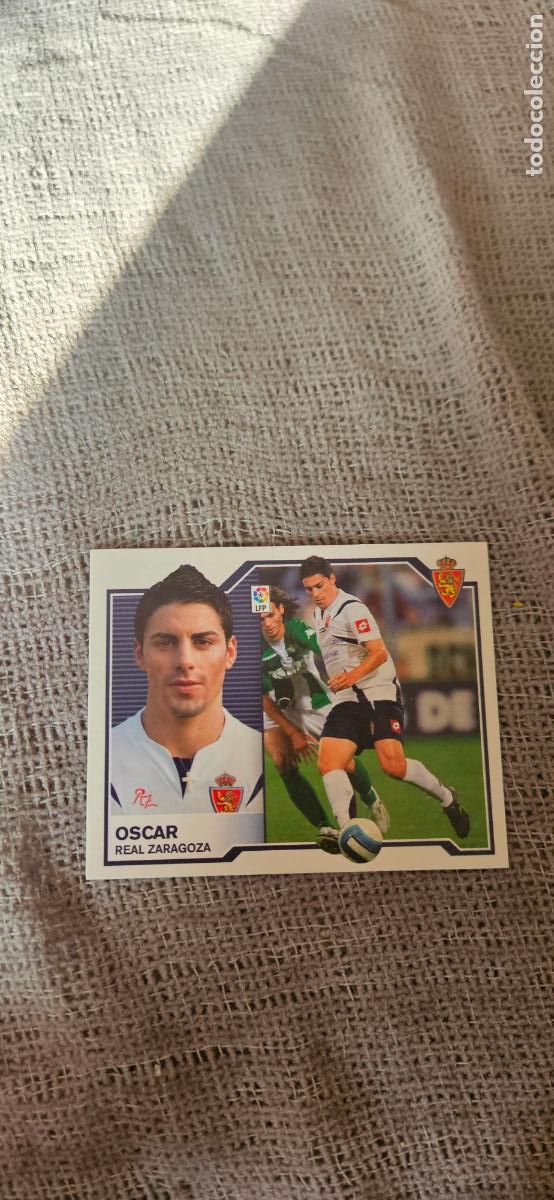 Cromos de Futebol: Oscar � Zaragoza � LIGA ESTE 2007 2008 07 08 sin pegar