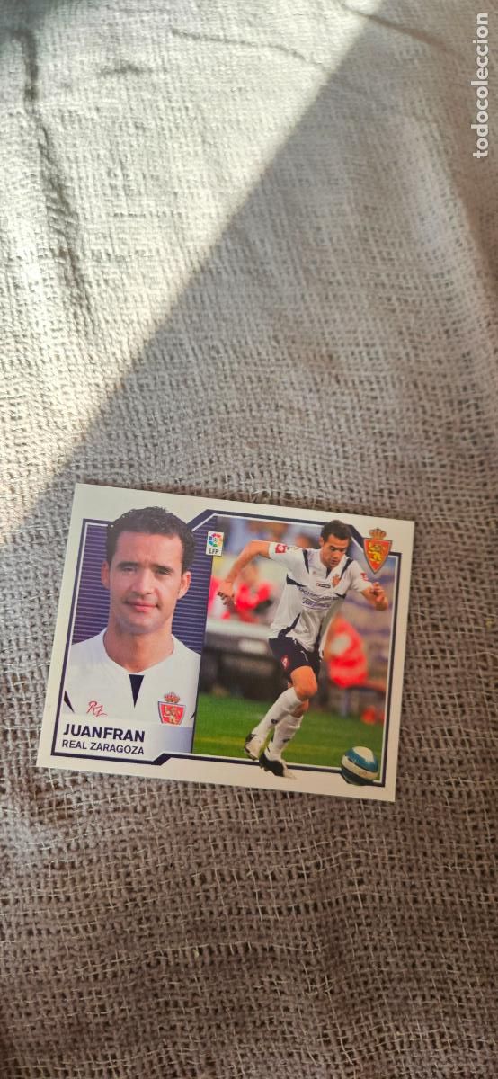 Cromos de Futebol: Juanfran � Zaragoza � LIGA ESTE 2007 2008 07 08 sin pegar