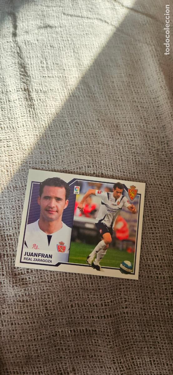 Cromos de Futebol: Juanfran � Zaragoza � LIGA ESTE 2007 2008 07 08 sin pegar