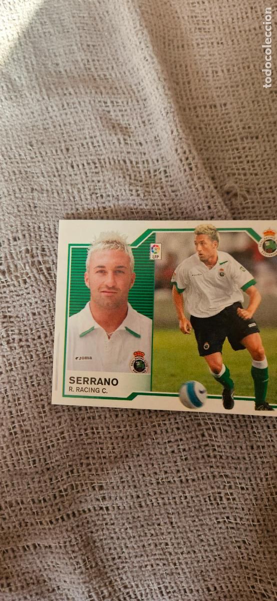Cromos de Futebol: SERRANO � Racing de Santander � LIGA ESTE 2007 2008 07 08 sin pegar