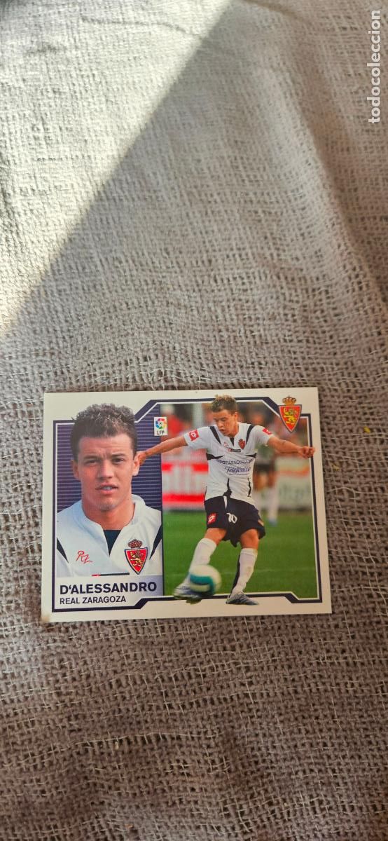 Cromos de Futebol: D'Alessandro � Zaragoza � LIGA ESTE 2007 2008 07 08 sin pegar