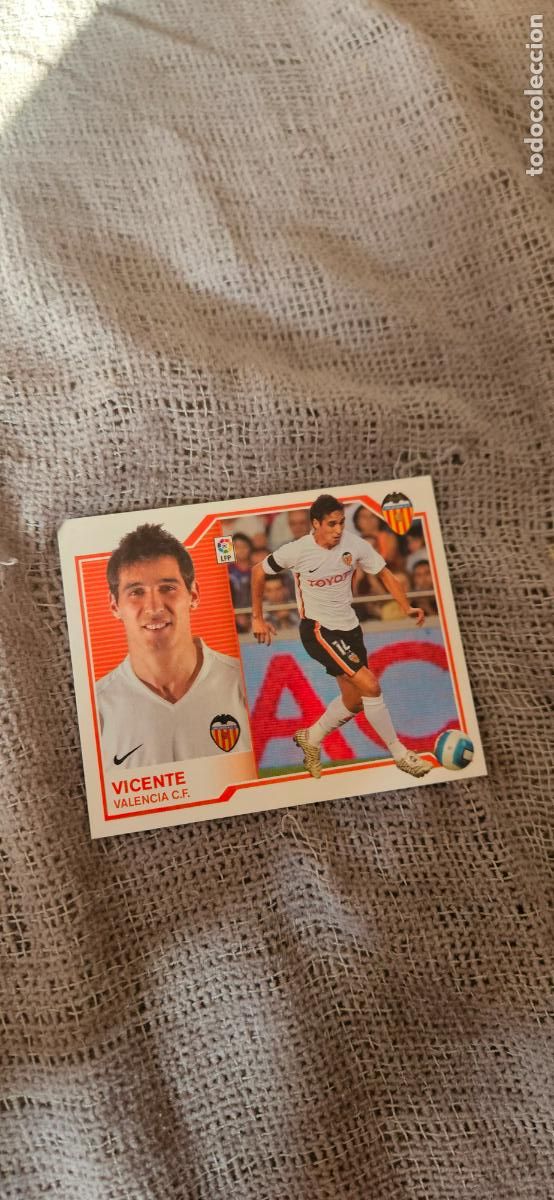Cromos de Futebol: Vicente � Valencia � LIGA ESTE 2007 2008 07 08 sin pegar