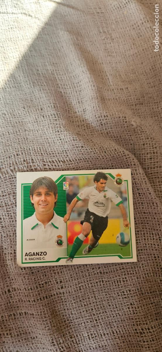 Cromos de Futebol: Aganzo � Racing de Santander � LIGA ESTE 2007 2008 07 08 sin pegar