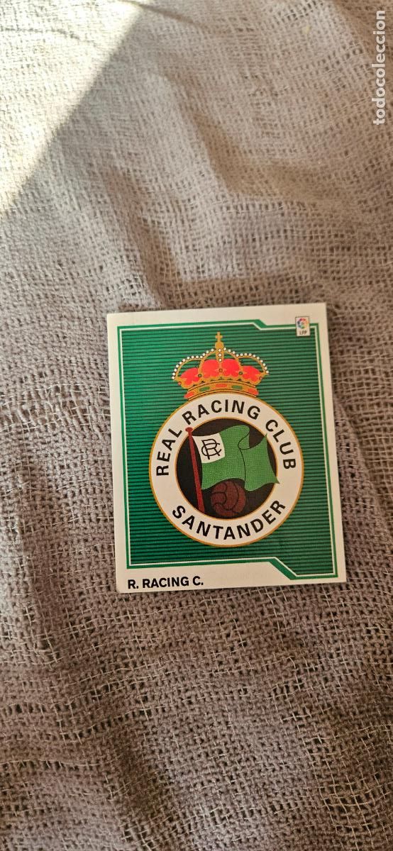 Cromos de Futebol: escudo � Racing de Santander � LIGA ESTE 2007 2008 07 08 sin pegar