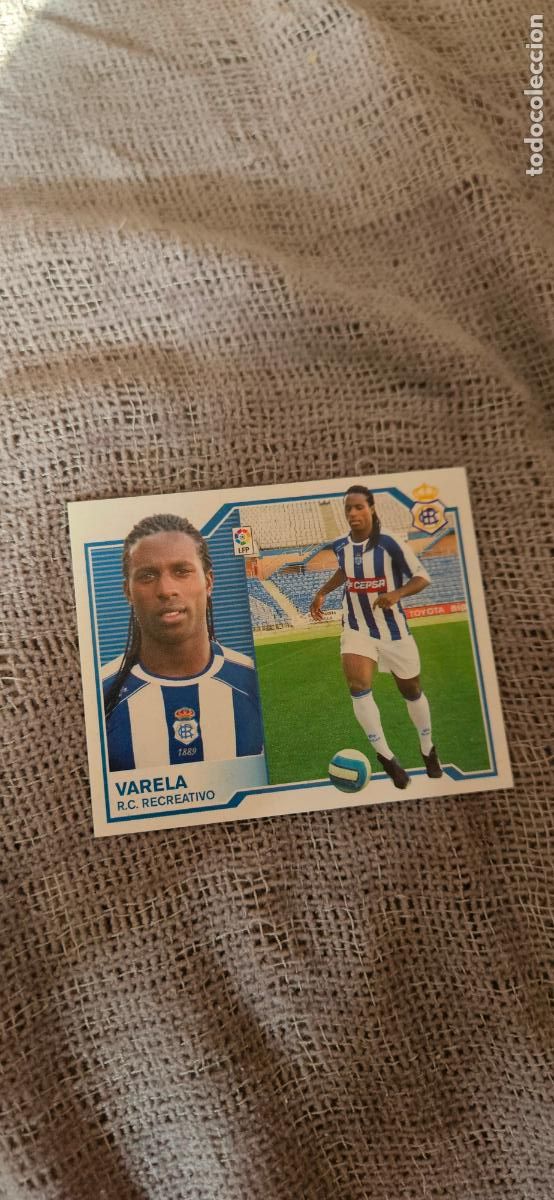 Football Stickers: varela � Recreativo de Huelva � LIGA ESTE 2007 2008 07 08 sin pegar