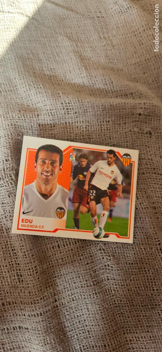 Football Stickers: edu � Valencia � LIGA ESTE 2007 2008 07 08 sin pegar
