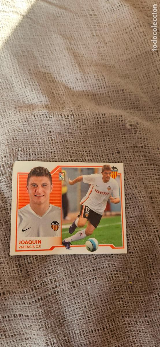 Football Stickers: Joaqu&iacute;n � Valencia � LIGA ESTE 2007 2008 07 08 sin pegar