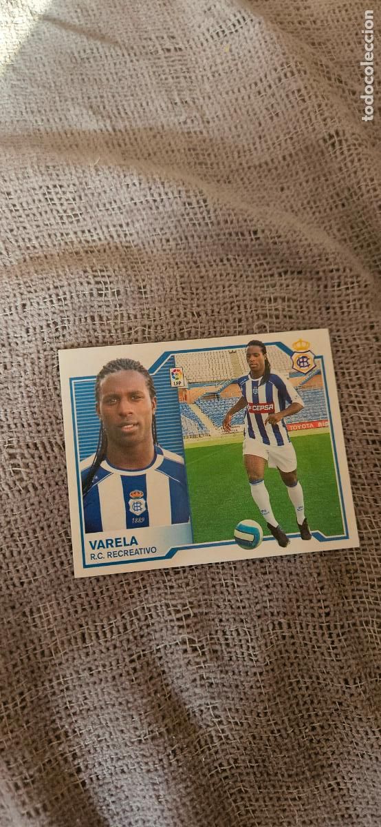 Football Stickers: varela � Recreativo de Huelva � LIGA ESTE 2007 2008 07 08 sin pegar
