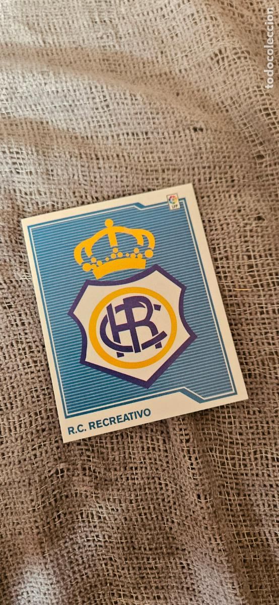 Football Stickers: escudo � Recreativo de Huelva � LIGA ESTE 2007 2008 07 08 sin pegar