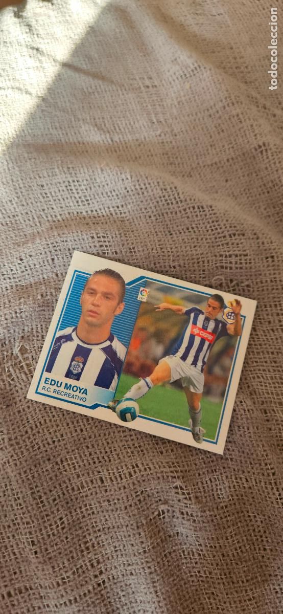Football Stickers: Edu Moya � Recreativo de Huelva � LIGA ESTE 2007 2008 07 08 sin pegar