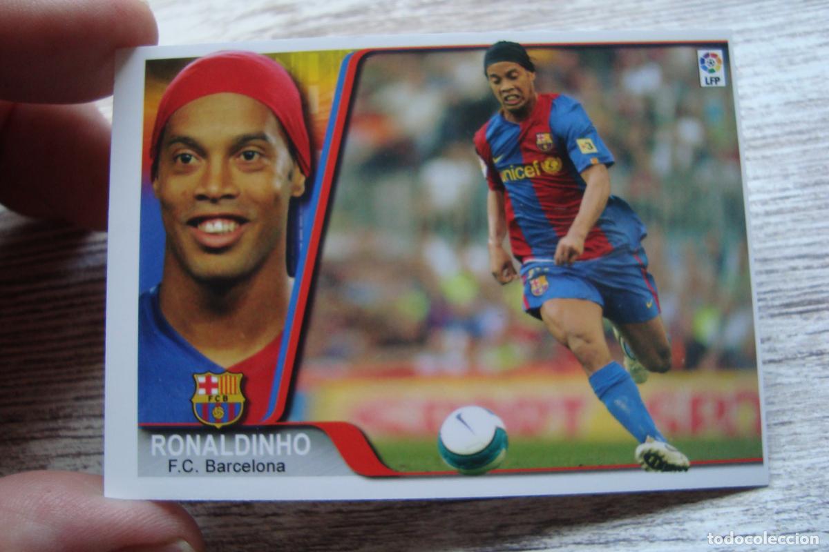 Cromos de f&uacute;tbol: ANTIGUO CROMO FUTBOL RONALDINHO F.C BARCELONA. EDICIONES ESTADIO