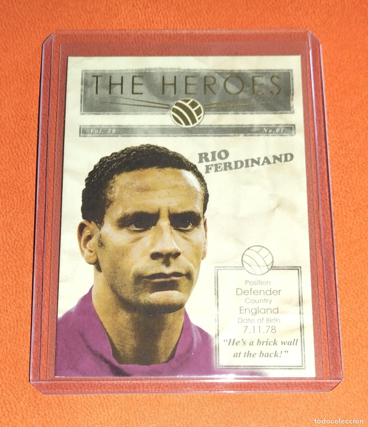Cromos de f&uacute;tbol: RIO FERDINAND HEROES HR10 INGLATERRA LIMITED EDITON CARD NUMERADA WORLD CUP FUTERA UNIQUE 2012