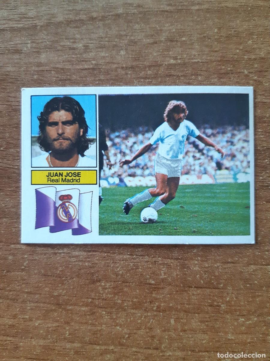 Cromos de f&uacute;tbol: Juan Jos&eacute; (Real Madrid) Versi&oacute;n dif&iacute;cil pintado Liga 82-83 ESTE. Nunca pegado, sin pegar
