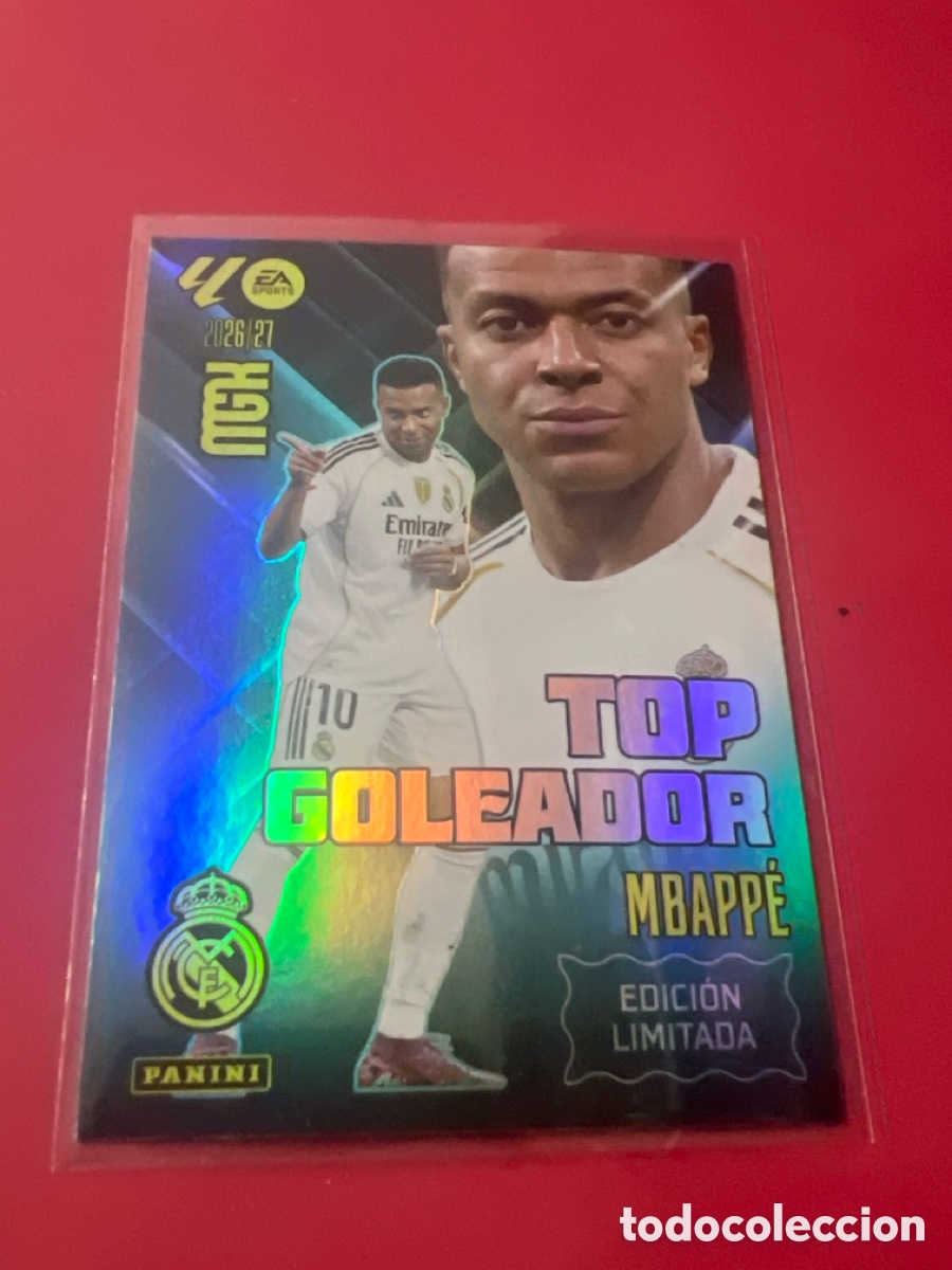 Cromos de f&uacute;tbol: C4635. Megacracks 2026 2027 / 26 27 Top Goleador Mbappe Edici&oacute;n Limitada Real Madrid