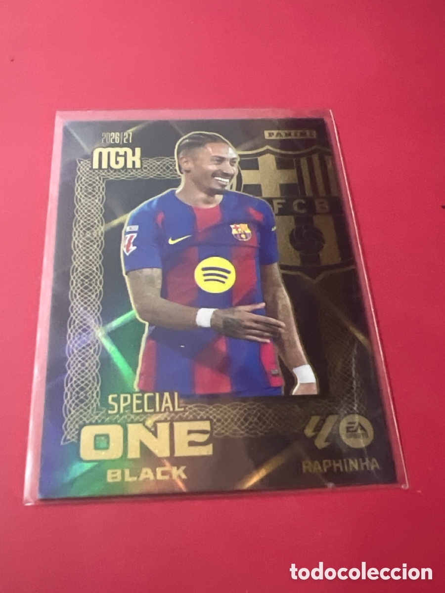 Cromos de f&uacute;tbol: C4646. RAPHINHA BARCELONA SPECIAL ONE BLACK MEGACRACKS 2026 2027
