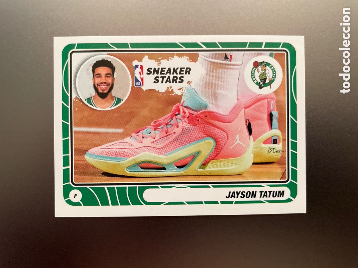 Cromos de f&uacute;tbol: Jayson Tatum 51 Sneaker Stars Panini Stickers NBA 2023 Boston Celtics