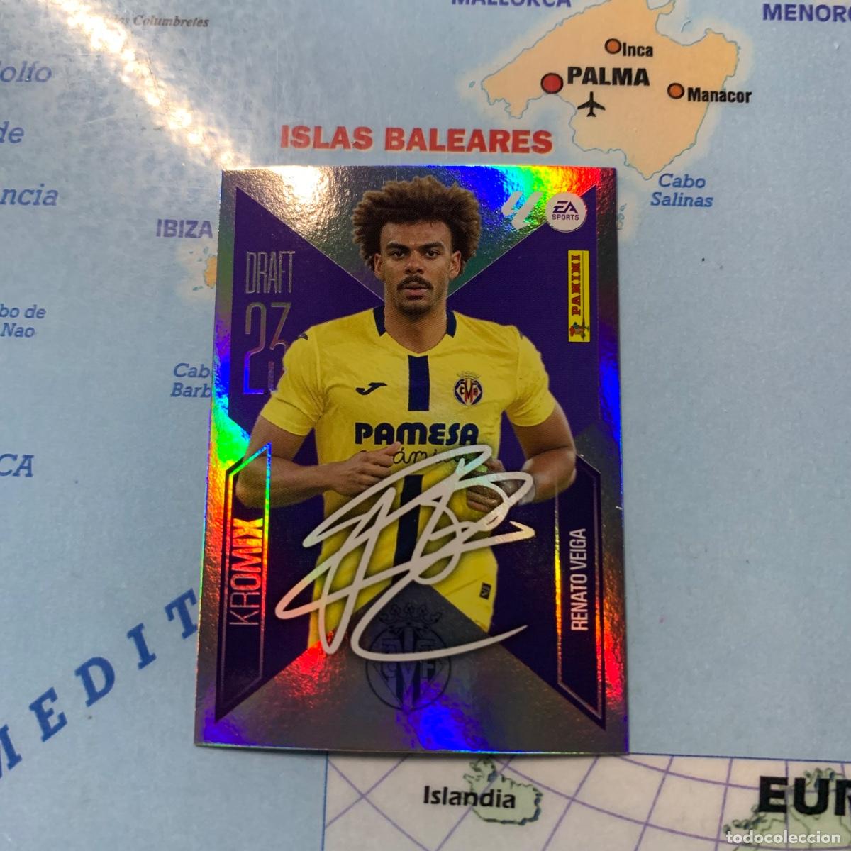 Cromos de f&uacute;tbol: Renato Veiga draft 23 Kromix n&uacute;mero K20 Del Villarreal cromo de la liga este 26-27 2026-2027