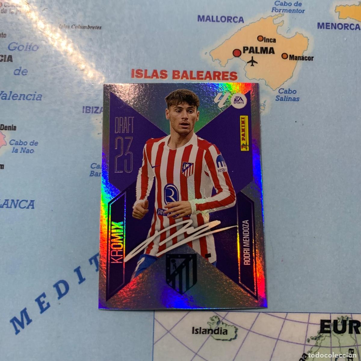 Cromos de f&uacute;tbol: Rodri Mendoza draft 23 Kromix n&uacute;mero k21 Del Atletico de Madrid cromo liga este 26-27 2026-2027