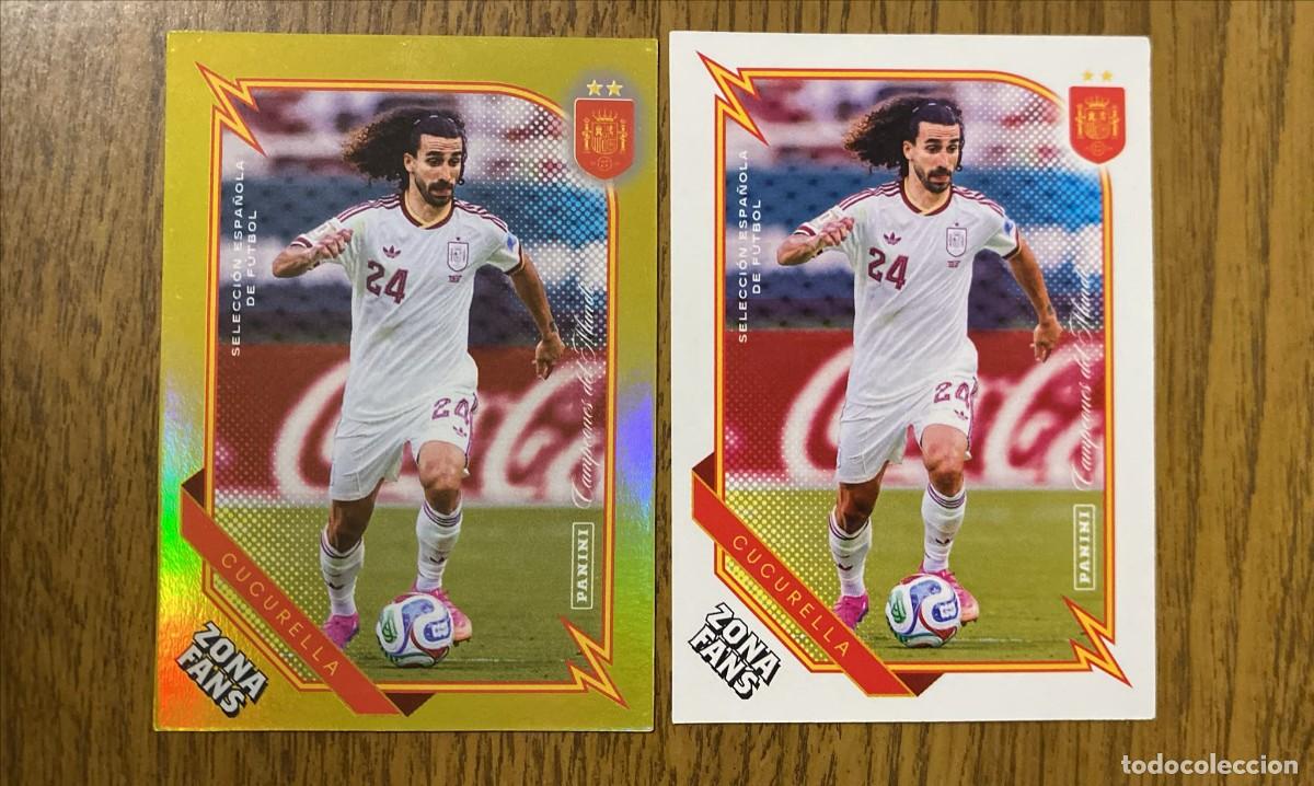 Cromos de f&uacute;tbol: Lote 2 Cromos Marc Cucurella Panini Club Pasi&oacute;n Espa&ntilde;a Campeones del Mundo 2026 (Base y Kromix Gold)