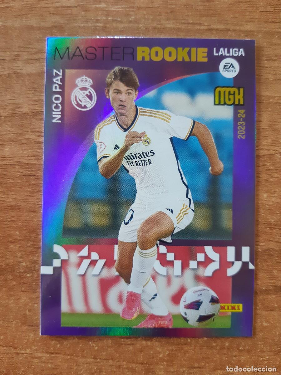 Cromos de f&uacute;tbol: N&deg;514 NICO PAZ REAL MADRID MASTER ROOKIE MGK LIGA 23-24 MEGACRACKS 2023-2024. NUEVO