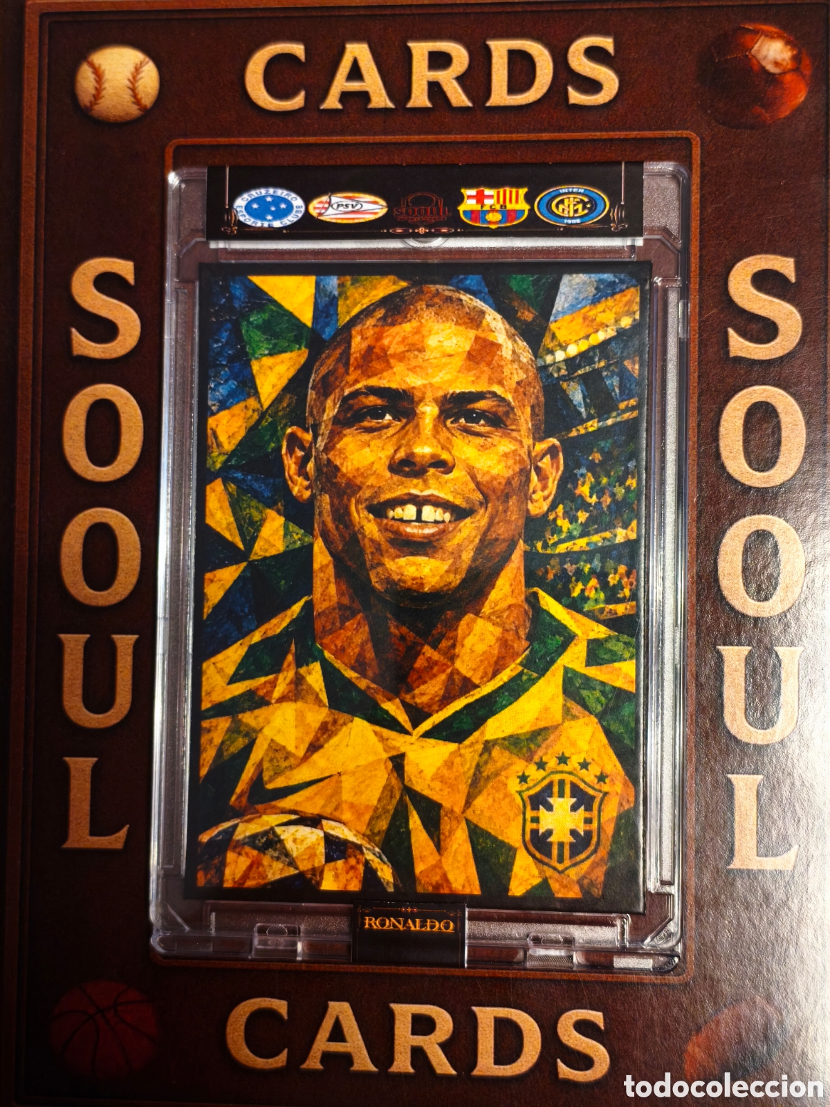 Cromos de f&uacute;tbol: Cromo SoouL Ronaldo nazario by neoclasicismo XXI el arte del f&uacute;tbol