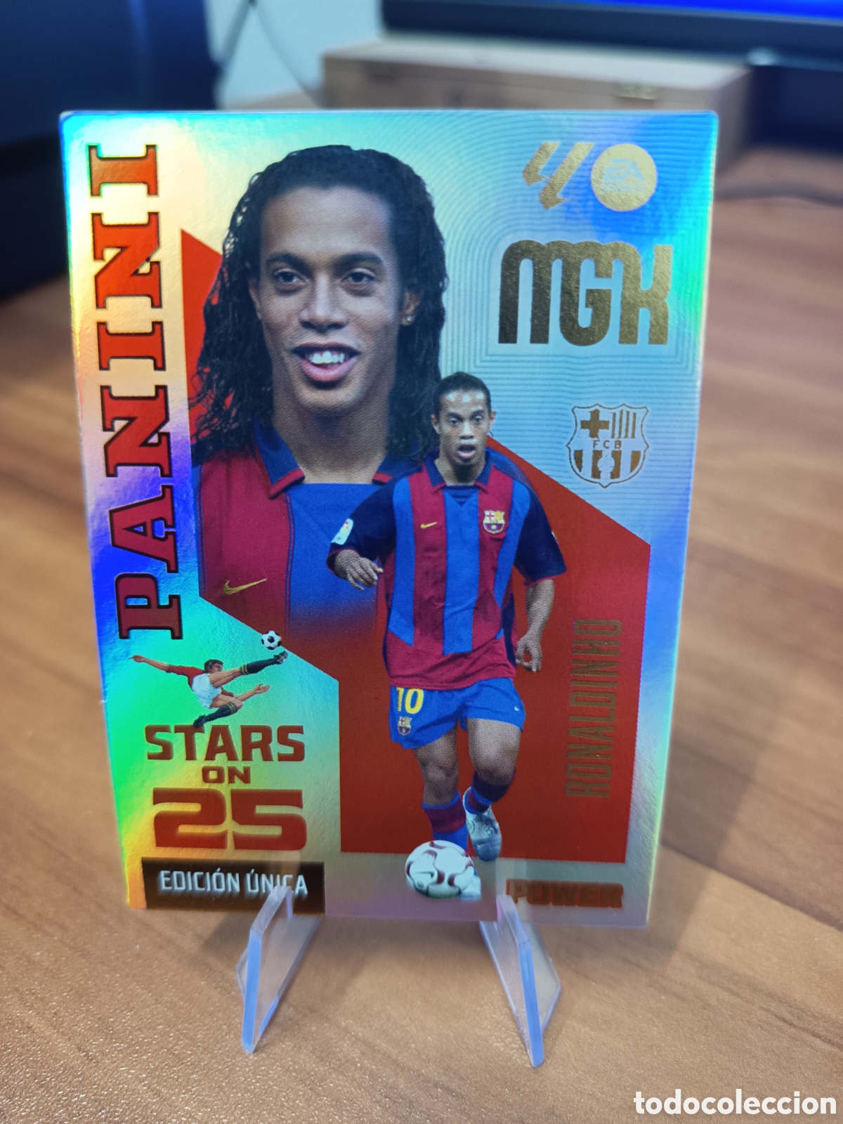 Cromos de Futebol: 436P RONALDINHO BARCELONA STARS ON 25 POWER EDICION UNICA MEGACRACKS 2026 2027 26 27 MGK