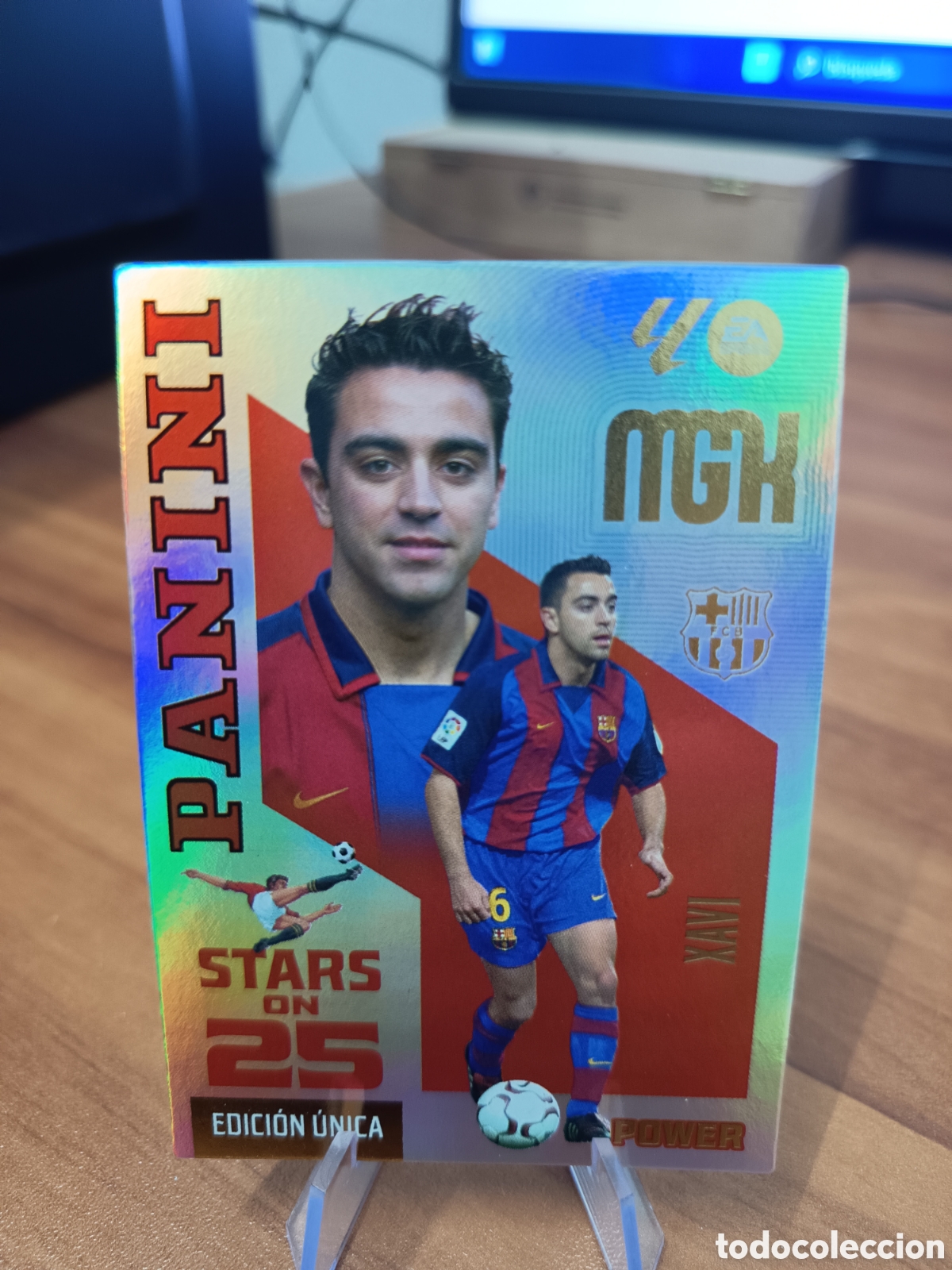 Cromos de f&uacute;tbol: 427P XAVI BARCELONA STARS ON 25 POWER EDICION UNICA MEGACRACKS 2026 2027 26 27 MGK