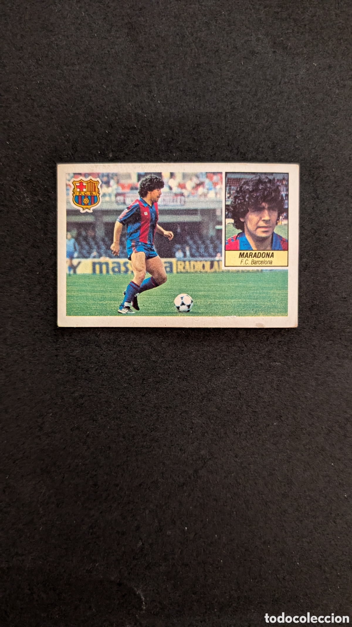 Fu&szlig;ball-Sticker: L1 MARADONA BARCELONA BAJA LIGA ESTE 1984/85 84 85 DESPEGADO RECUPERADO