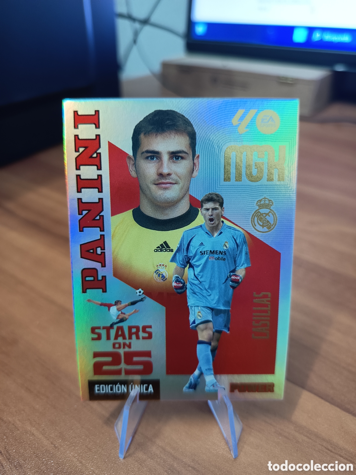 Football Stickers: 428P CASILLAS REAL MADRID STARS ON 25 POWER EDICION UNICA MEGACRACKS 2026 2027 26 27 MGK