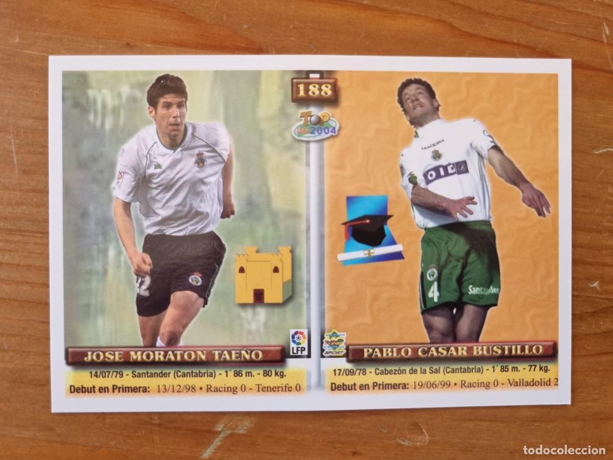 Cromos de f&uacute;tbol: 188 MORAT&Oacute;N / MATEO (Racing de Santander). Top Liga 2004 (Mundicromo)
