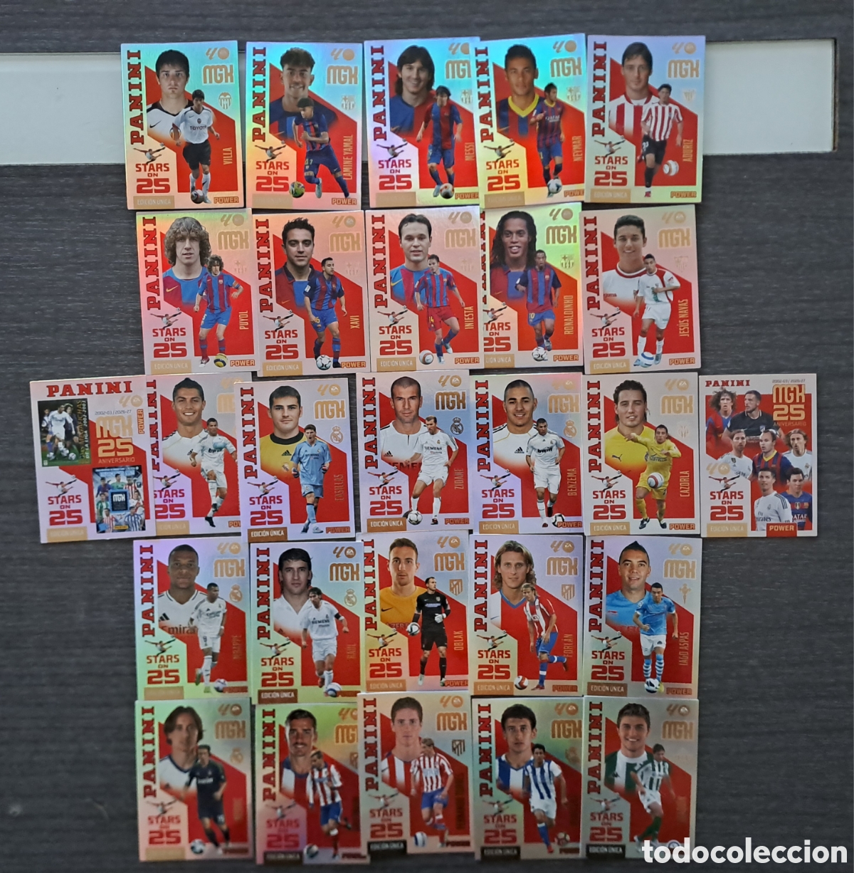 Cromos de f&uacute;tbol: MEGACRACKS 26/27 &ndash; STARS ON 25 POWER COMPLETAS ⭐ COLECCI&Oacute;N COMPLETA DE STARS ON 25 POWER