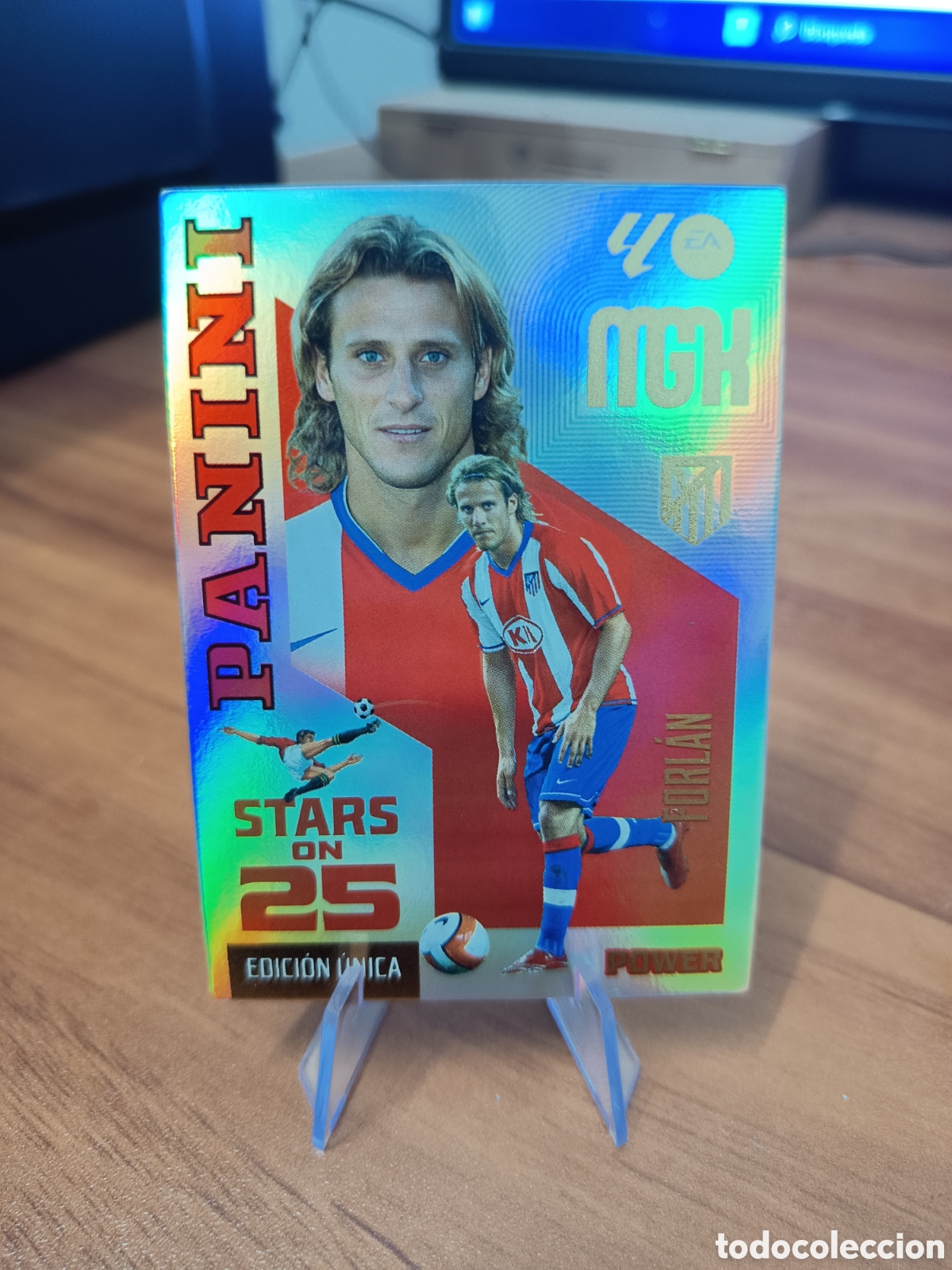 Cromos de f&uacute;tbol: 439P FORLAN ATLETICO MADRID STARS ON 25 POWER EDICION UNICA MEGACRACKS 2026 2027 26 27 MGK