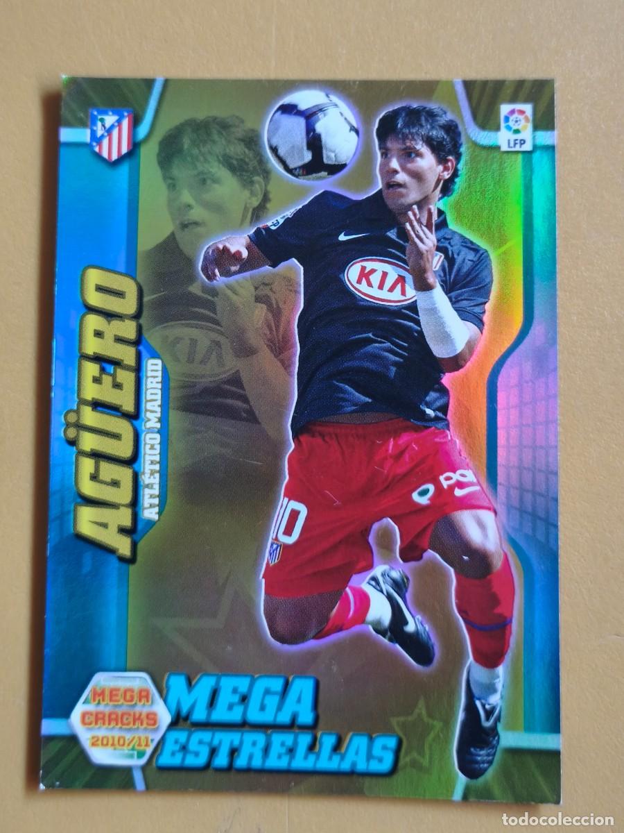 Cromos de f&uacute;tbol: aguero, 2010 11 mega estrellas - Foto 1