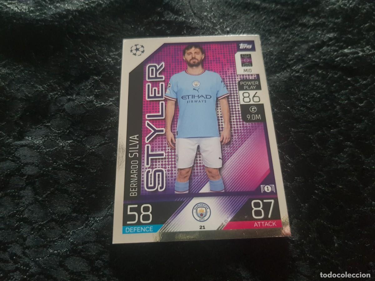 Cromos de f&uacute;tbol: Cromo Styler 21 Bernardo Silva (Manchester City) Topps Match Attax 2022/2023 22/23