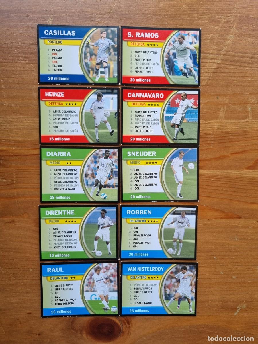 Cromos de f&uacute;tbol: Plantilla Real Madrid CF. El Juego de la Liga 2008 2009 08 09 (BORR&Aacute;S)