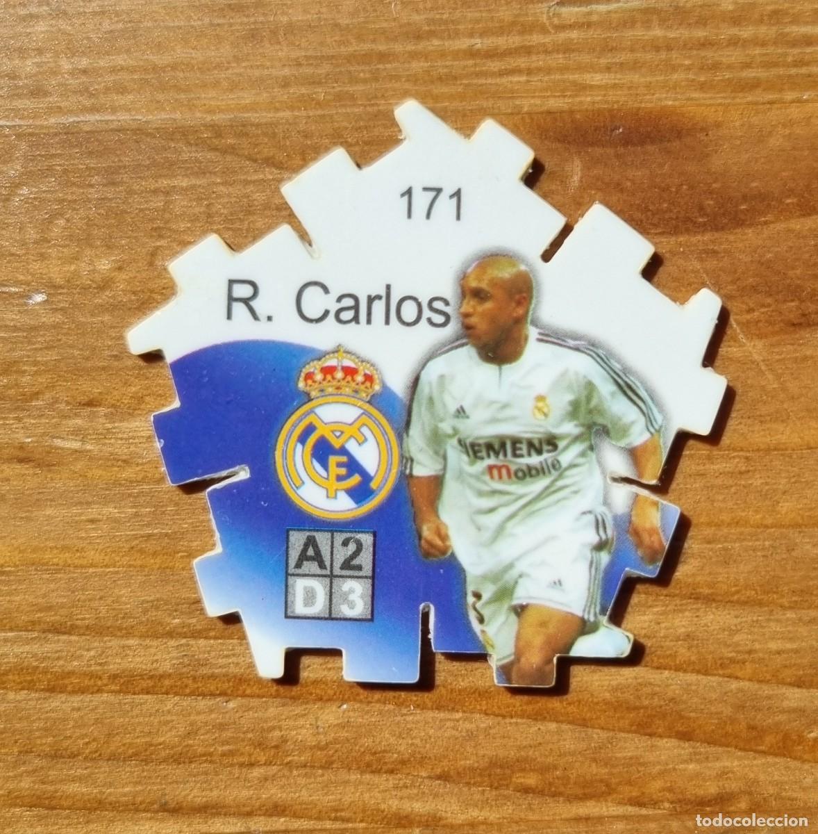 Cromos de f&uacute;tbol: 171 ROBERTO CARLOS (Real Madrid CF). Triks 2004 2005 04 05 (Grefusa) Tazo / Tazos