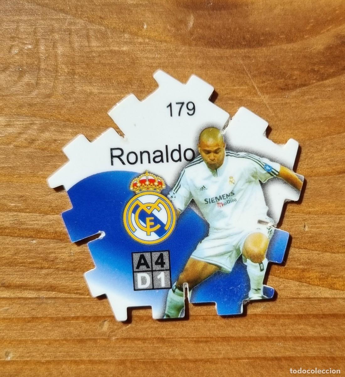 Cromos de f&uacute;tbol: 179 RONALDO (Real Madrid CF). Triks 2004 2005 04 05 (Grefusa) Tazo / Tazos