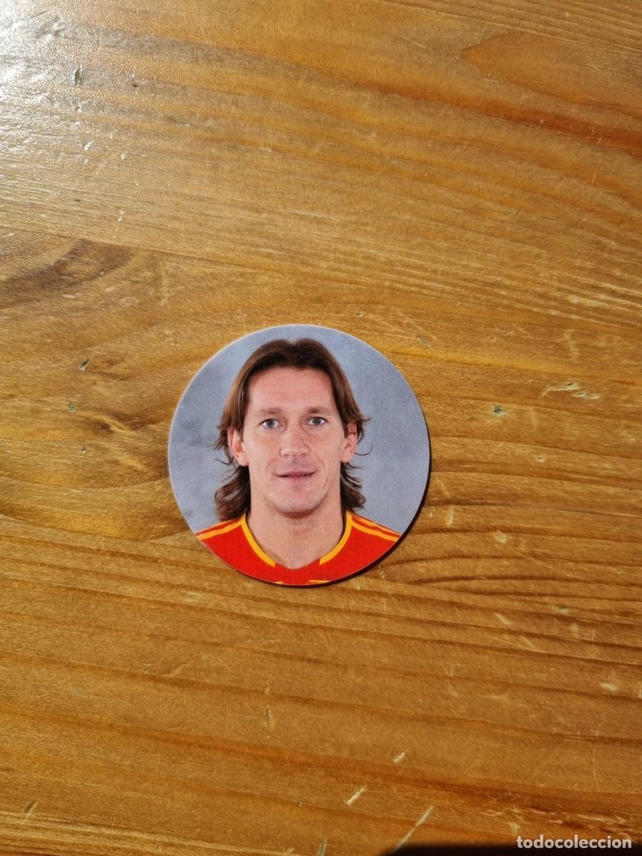 Cromos de f&uacute;tbol: MICHEL SALGADO (Real Madrid CF). Medalla / Tazo (Selecci&oacute;n Espa&ntilde;ola 2006). Supermercado PLUS