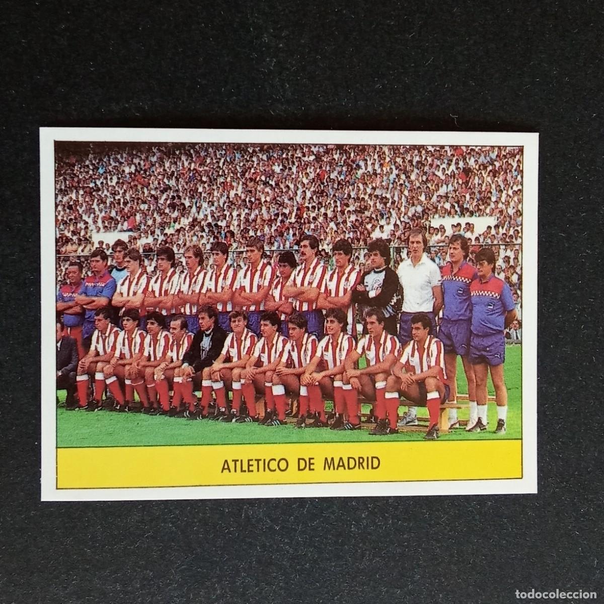Cromos de f&uacute;tbol: ALINEACION ATLETICO MADRID CROMO EDITORIAL FESTIVAL 1987 1988 LIGA 87 88 NUNCA PEGADO