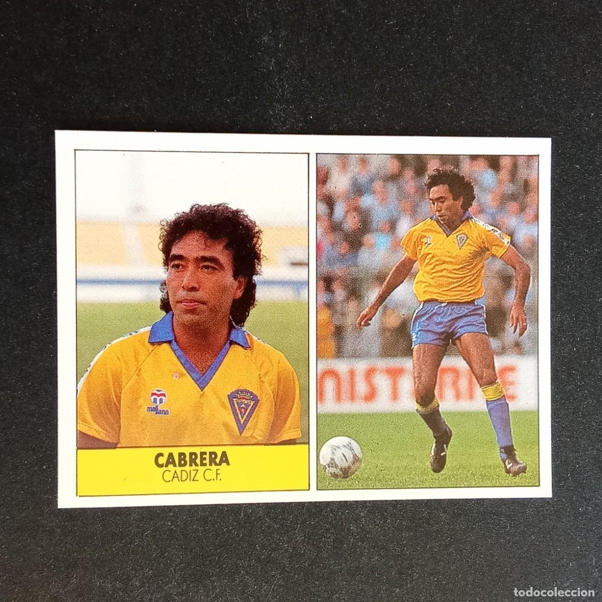 Cromos de f&uacute;tbol: CABRERA CADIZ CROMO EDITORIAL FESTIVAL 1987 1988 LIGA 87 88 NUNCA PEGADO
