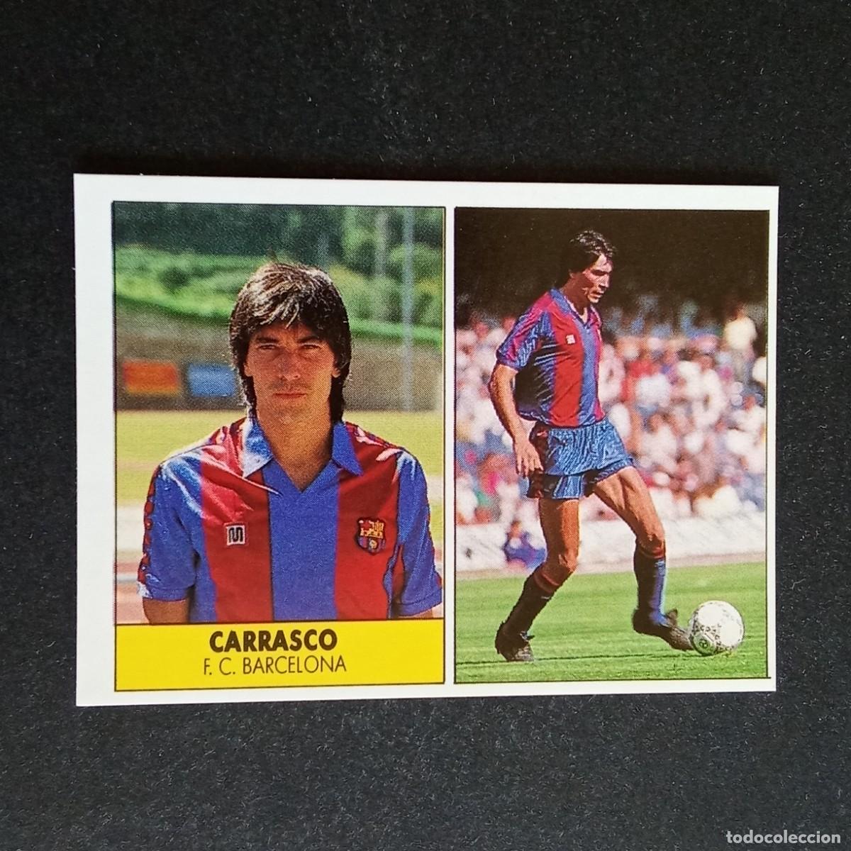 Cromos de f&uacute;tbol: CARRASCO BARCELONA CROMO EDITORIAL FESTIVAL 1987 1988 LIGA 87 88 NUNCA PEGADO