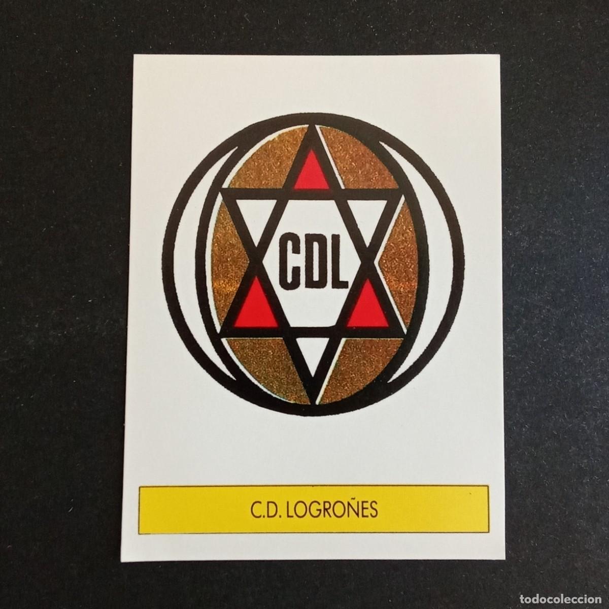 Cromos de f&uacute;tbol: ESCUDO LOGRO&Ntilde;ES CROMO EDITORIAL FESTIVAL 1987 1988 LIGA 87 88 NUNCA PEGADO