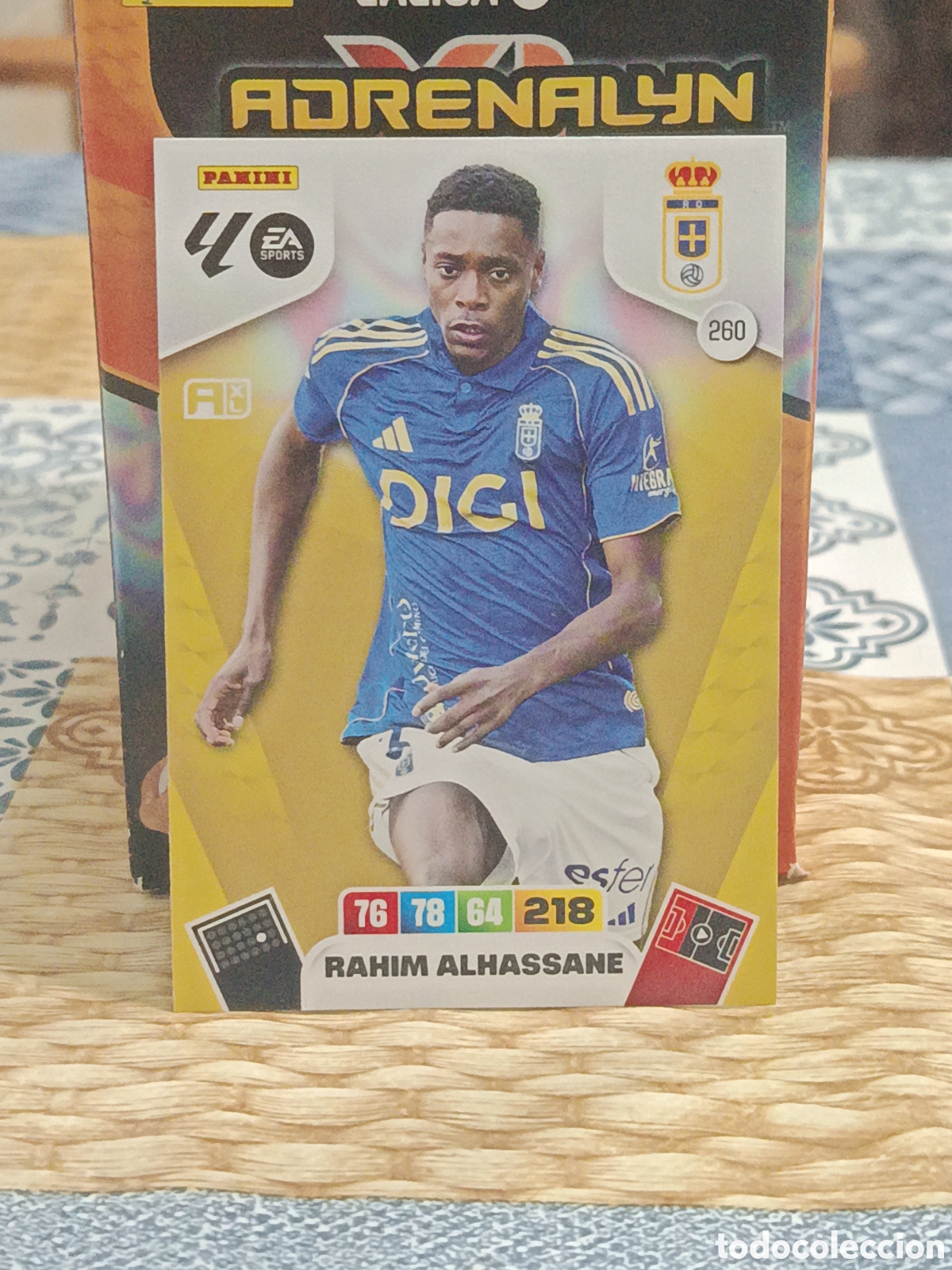 Cromos de Futebol: RAHIM ALHASSANE OVIEDO N&ordm; 260 LIGA ADRENALYN 25 26 2025 2026 PANINI