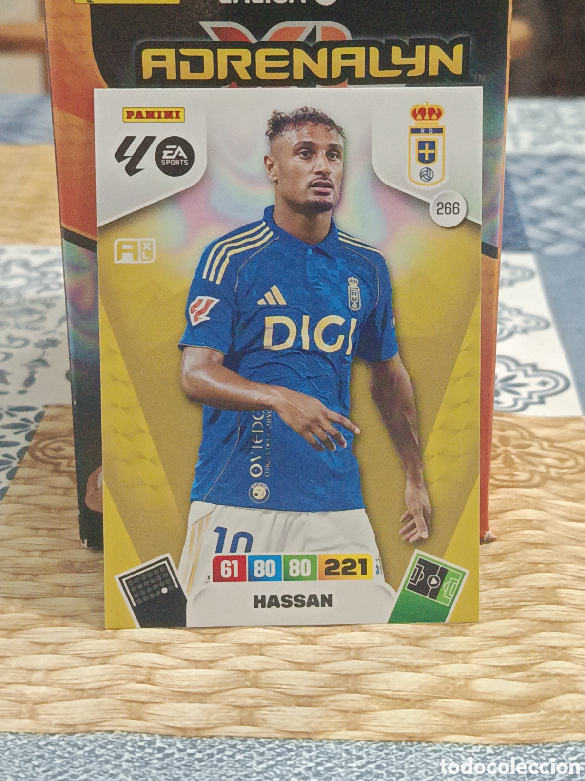 Football Stickers: HASSAN OVIEDO N&ordm; 266 LIGA ADRENALYN 25 26 2025 2026 PANINI