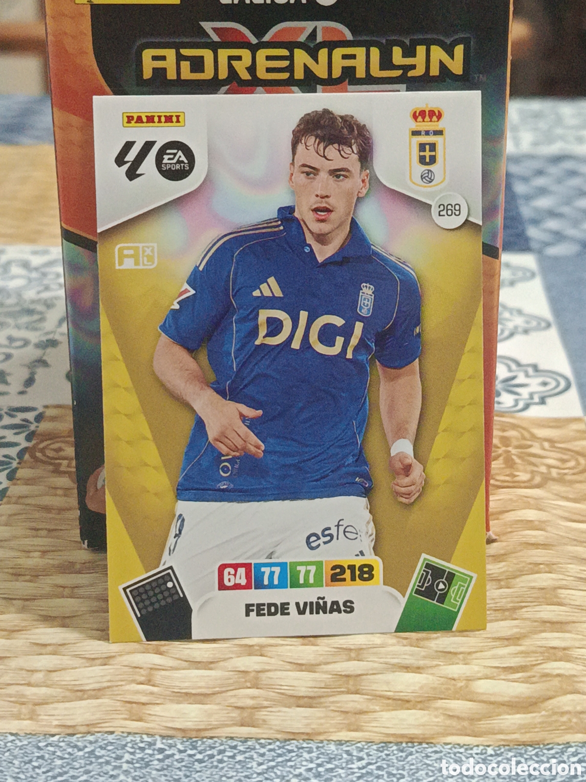 Football Stickers: FEDE VI&Ntilde;AS OVIEDO N&ordm; 269 LIGA ADRENALYN 25 26 2025 2026 PANINI