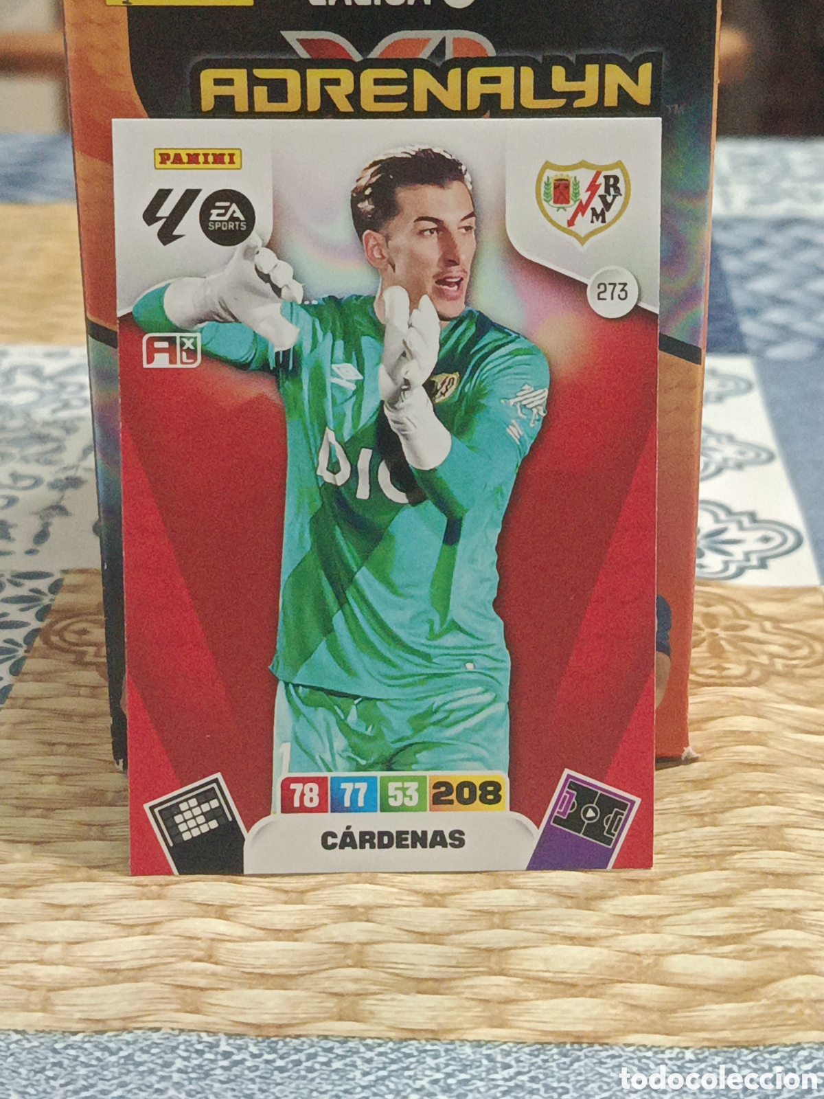 Cromos de f&uacute;tbol: CARDENAS RAYO VALLECANO N&ordm; 273 LIGA ADRENALYN 25 26 2025 2026 PANINI