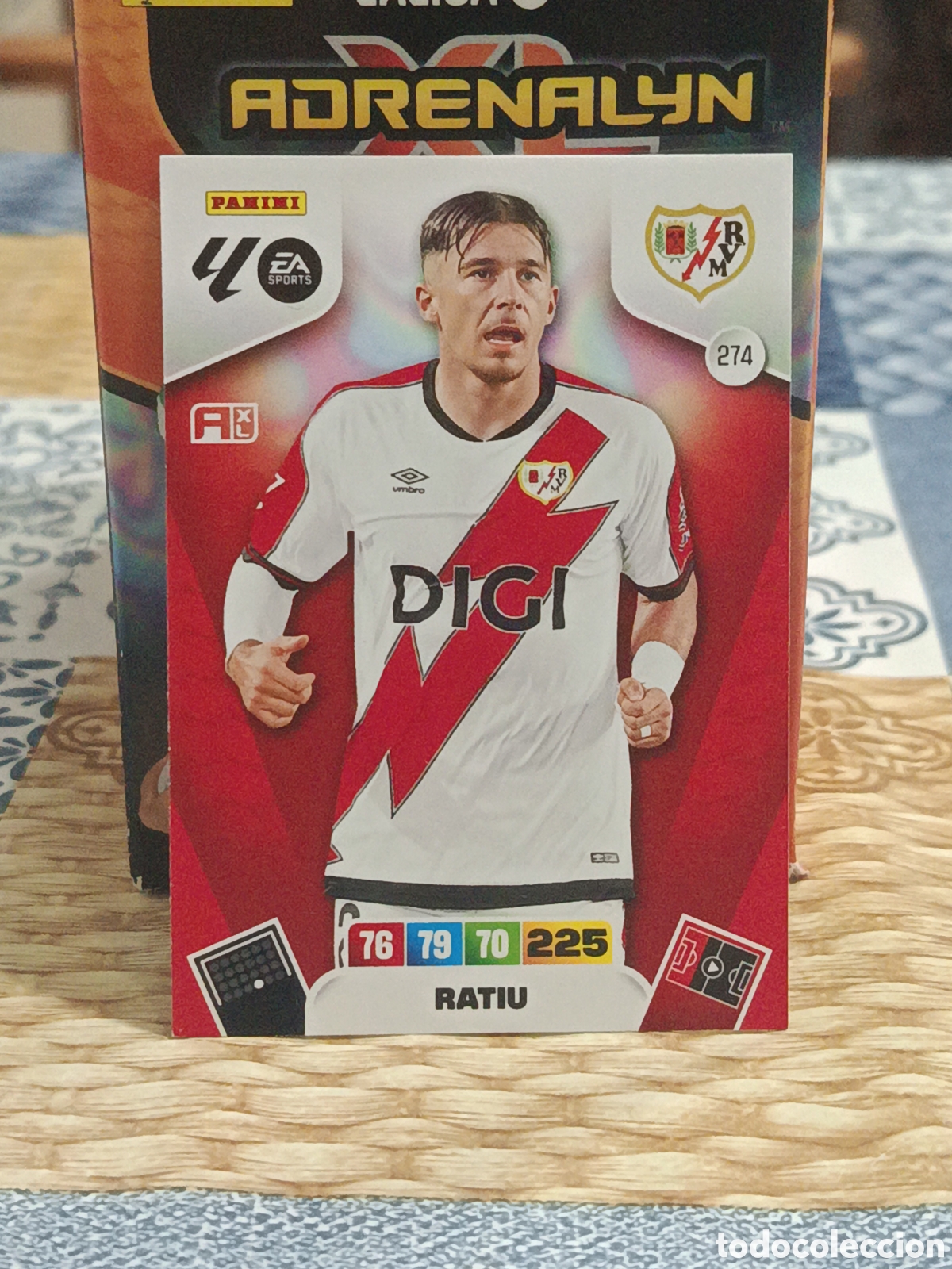 Cromos de f&uacute;tbol: RATIU RAYO VALLECANO N&ordm; 274 LIGA ADRENALYN 25 26 2025 2026 PANINI