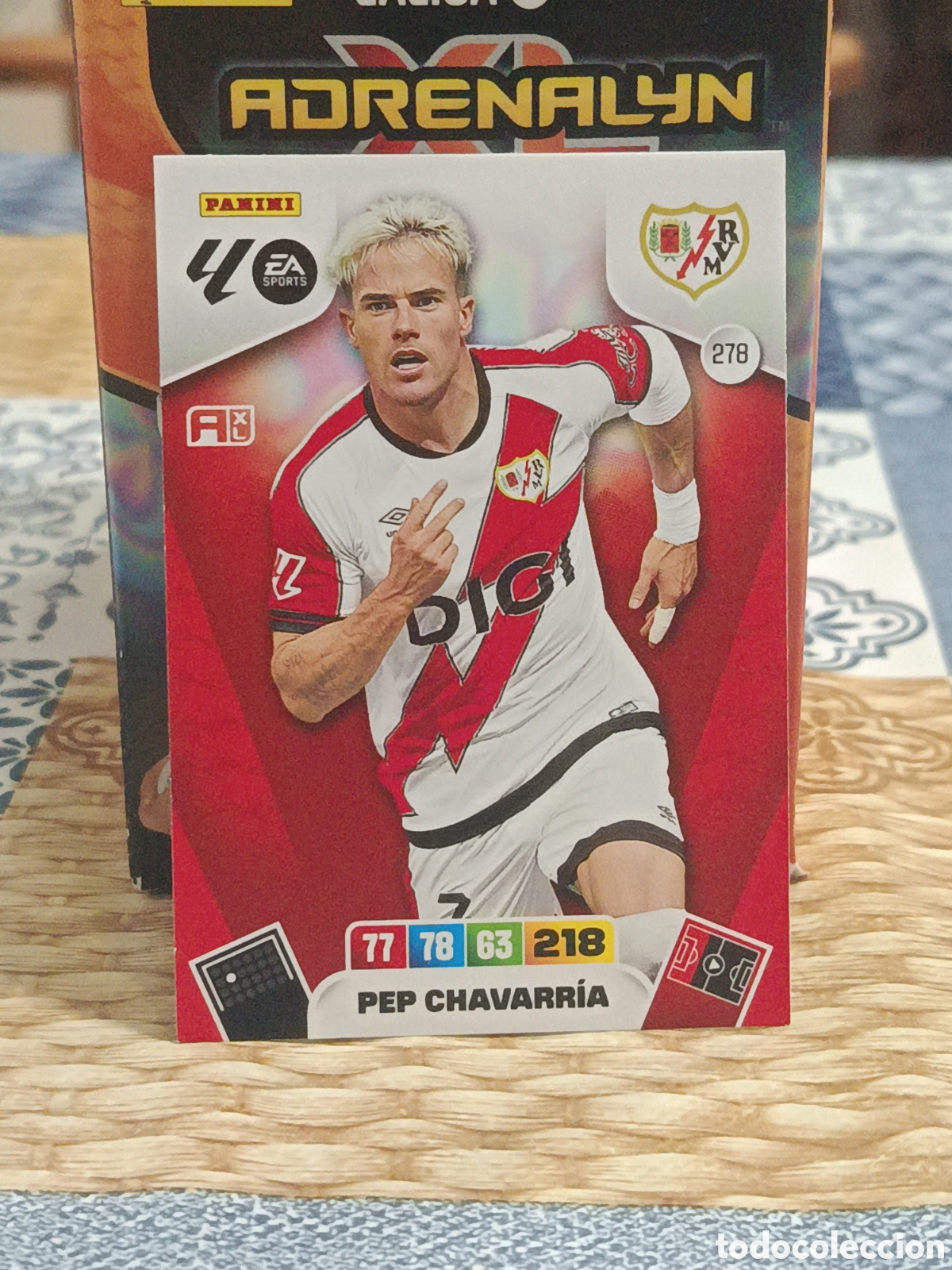 Figurine di Calcio: PEP CHAVARRIA RAYO VALLECANO N&ordm; 278 LIGA ADRENALYN 25 26 2025 2026 PANINI