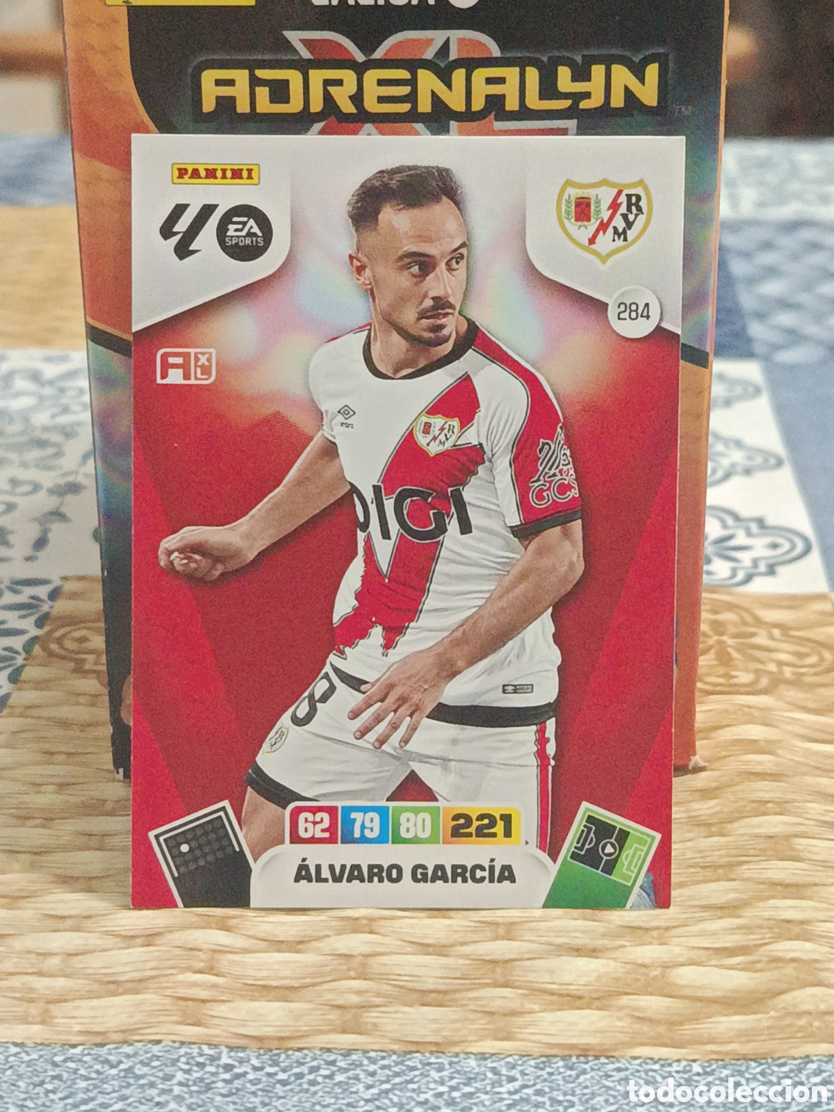 Cromos de f&uacute;tbol: ALVARO GARCIA RAYO VALLECANO N&ordm; 284 LIGA ADRENALYN 25 26 2025 2026 PANINI