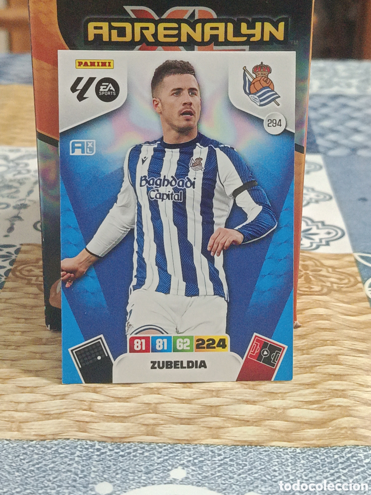 Cromos de Futebol: ZUBELDIA REAL SOCIEDAD N&ordm; 294 LIGA ADRENALYN 25 26 2025 2026 PANINI
